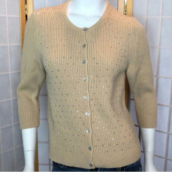 Ann Taylor Women's Modal Wool Cashmere Blend Button Up Cardigan Size Large - Picture 9 of 9